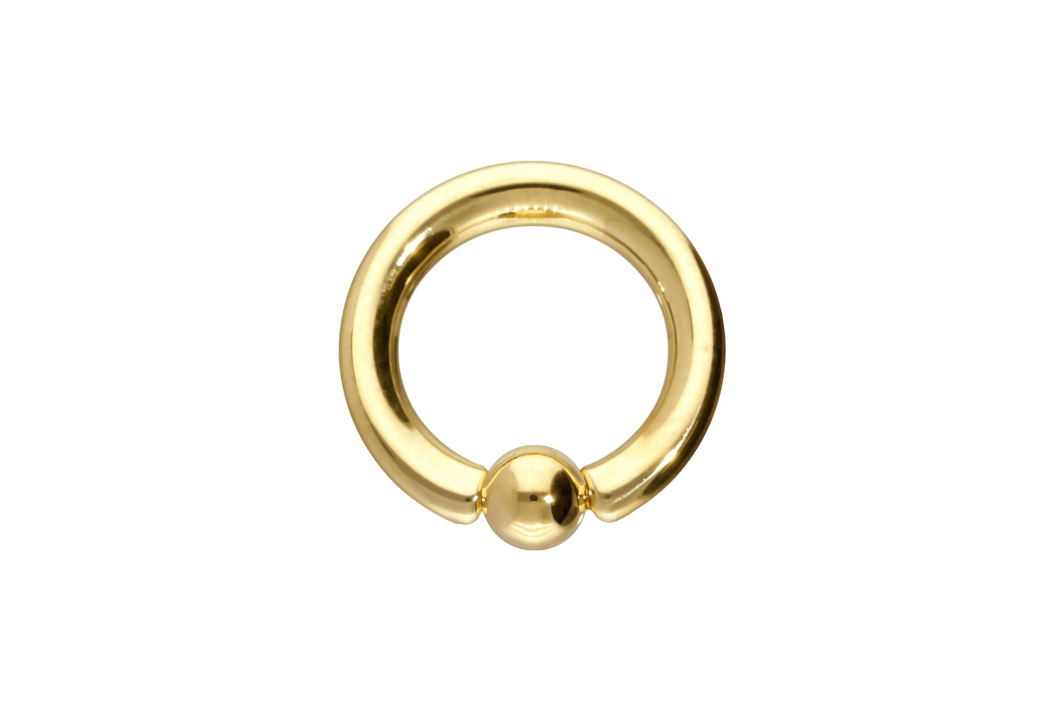 14/18 Karat Gold Klemmkugelring Piercing